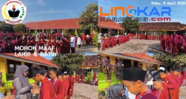 Gelar Halal Bihalal, SDN 1 Mekarmaya Cilamaya Wetan Tingkatkan Semangat Kebersamaan