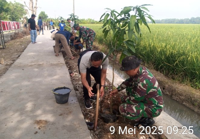 Pj.Kades Mekarasih Yasser Apresiasi dan Dukung Pelaksanaan TMMD Kodim 0604/Karawang ke-124 di Desanya