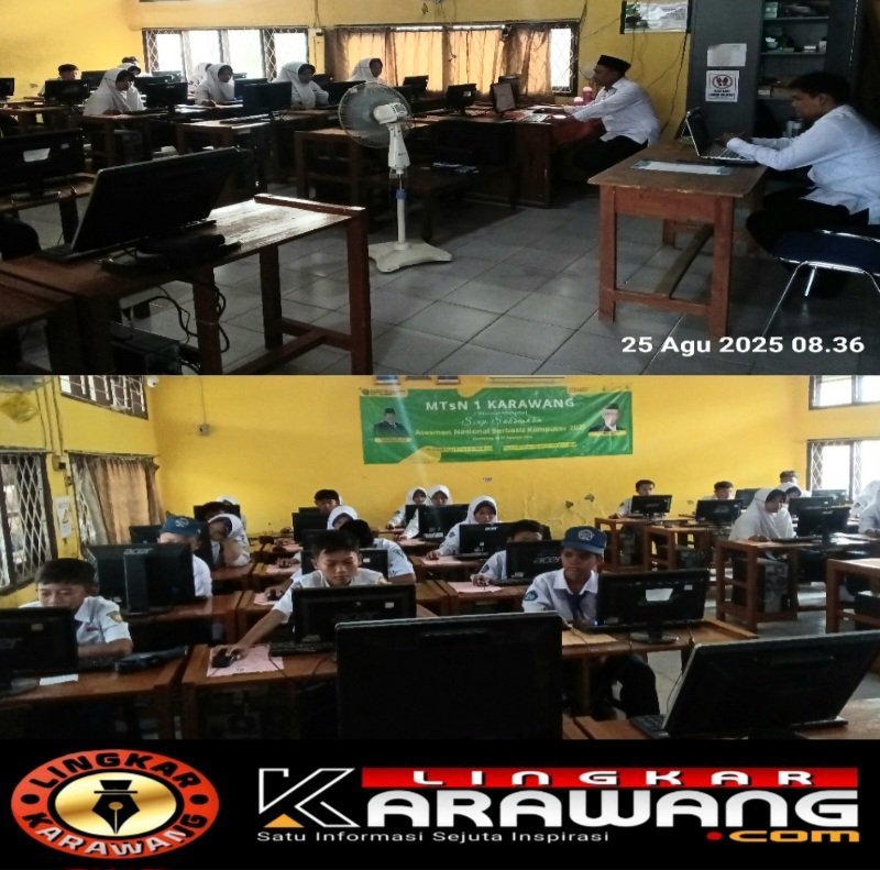 45 Siswa MTsN 1 Karawamg Antusias Ikuti Hari Pertama ANBK 2025, Kepala Madrasah: Bukan Sekadar Tes, Tapi Evaluasi Pembelajaran