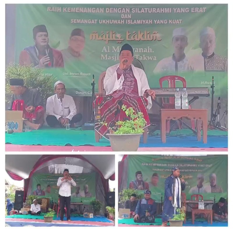 Kasi Kesos Kecamatan Banyusari H. Haris Suhendi Hadiri Peringatan Maulid Nabi Muhammad SAW di Majlis Taklim Al-Muawanah Desa Pamekaran