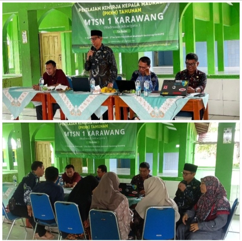 Evaluasi Tahunan Kepala Madrasah: MTsN 1 Karawang Dapat Penilaian dari Tim Penmad Kemenag