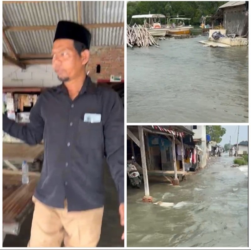 Rumah Kadus Sarakan Terendam Banjir Rob, Aktivitas Nelayan Lumpuh — Warga Tambaksari Harapkan Respons Cepat Pemkab Karawang