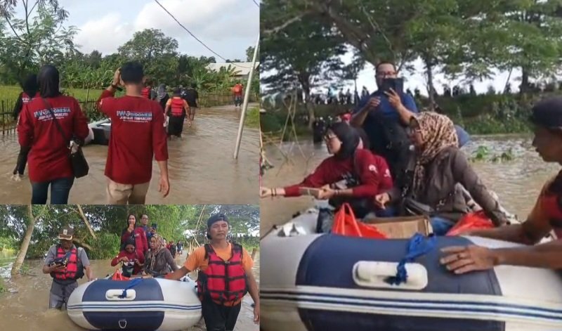 IWO Indonesia DPD Karawang Salurkan Bantuan untuk Warga Terdampak Banjir di Parungsari
