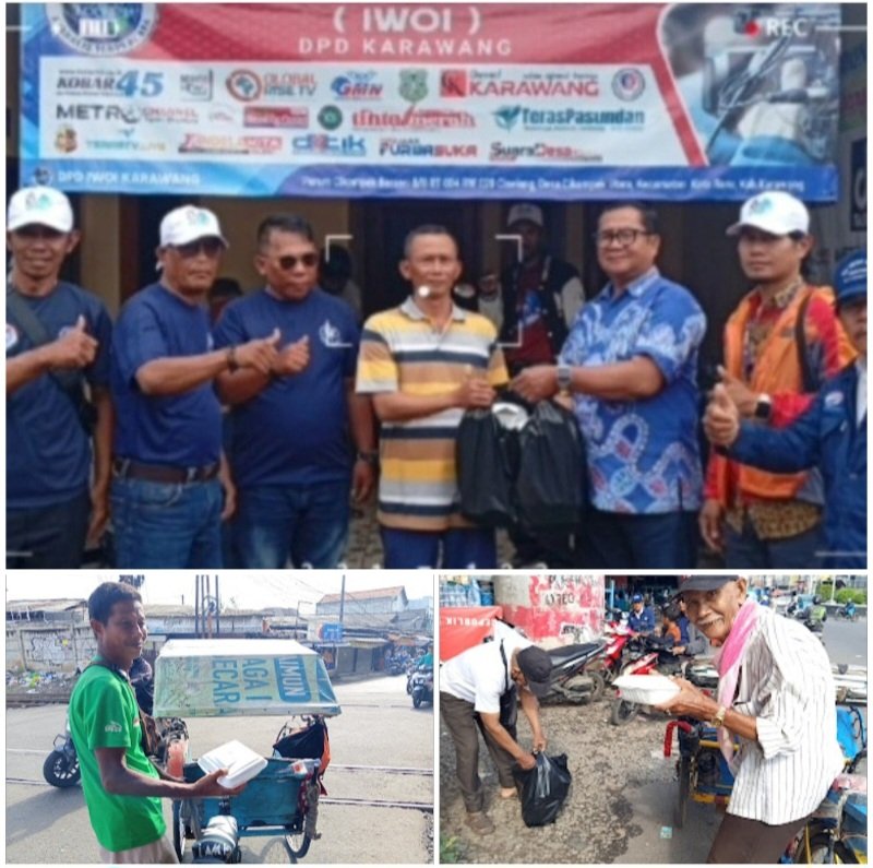 Berbagi Nasi Boks, IWOI Karawang Korwil 5 Hadir di Tengah Masyarakat Rentan
