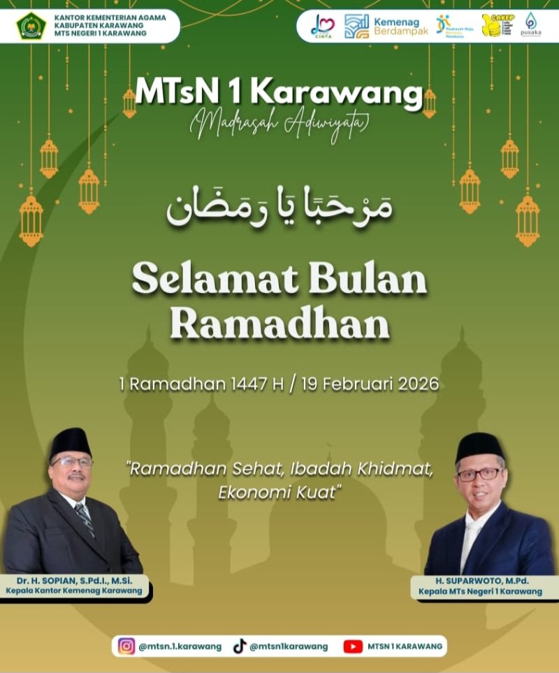 Ramadhan Sehat, Ibadah Khidmat, Ekonomi Kuat: MTsN 1 Karawang dan Kemenag Sambut Bulan Suci