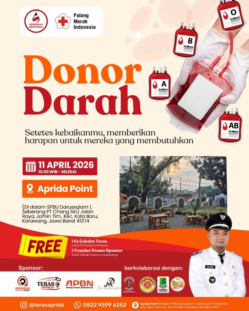 Donor Darah di SPBU Darussalam 1, Kepala Desa Jomin Timur Wandi Ajak Warga Berbagi Kehidupan