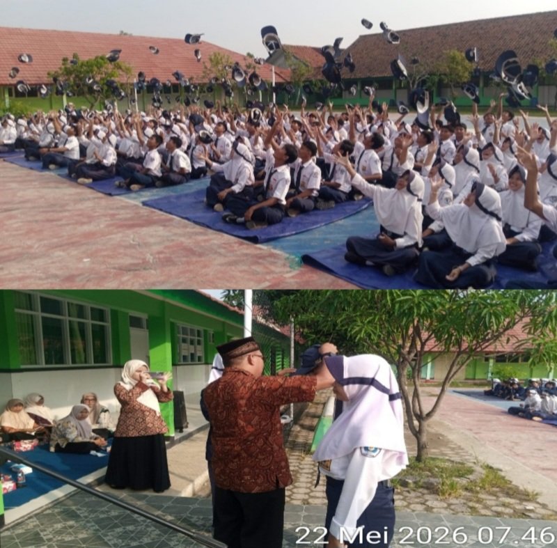 Perpisahan Lesehan di Lapangan Sekolah, Komitmen SMPN Cilamaya Wetan 2 Dukung Kebijakan Dinas Pendidikan Tanpa Bebani Orang Tua Siswa