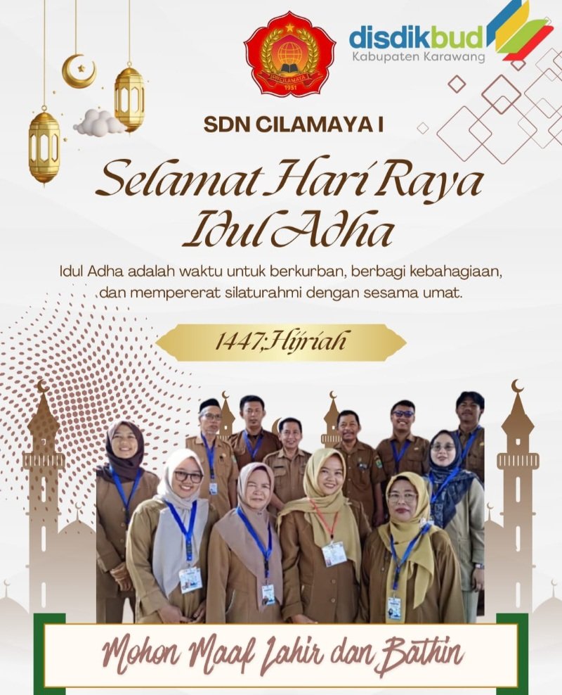 SDN Cilamaya 1 Sampaikan Ucapan Selamat Idul Adha 1447 H, Momentum Menanamkan Nilai Berkurban dan Kepedulian Sosial
