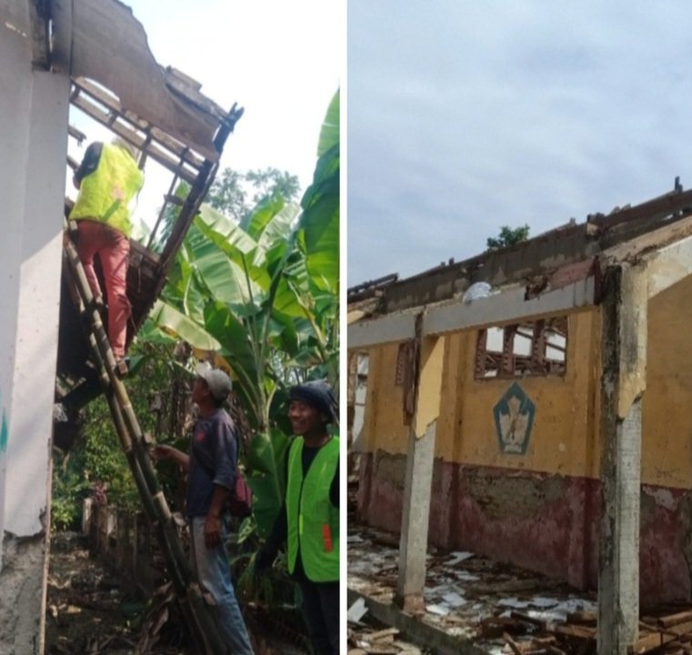 Revitalisasi SDN Sumurgede 2 Diduga Diborongkan, Pekerja Mengaku Orang Purwakarta dan Diperintah Pemborong dari Purwakarta