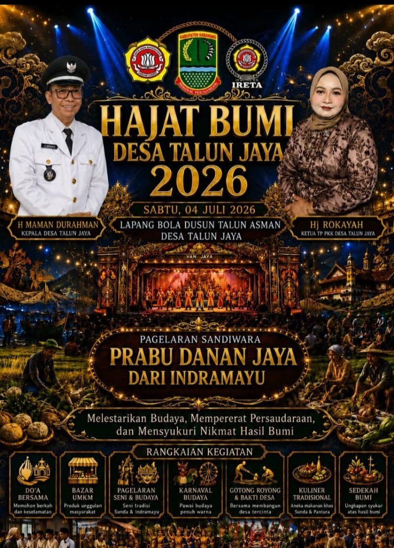 Hajat Bumi Desa Talunjaya Banyusari Berlangsung Khidmat, Ritual Adat Ditutup Pagelaran Sandiwara