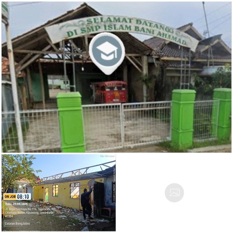 Diduga Status Tanah Belum Jelas, Proyek Revitalisasi SMP Islam Bani Ahmad Cilamaya Wetan Dipersoalkan Ahli Waris