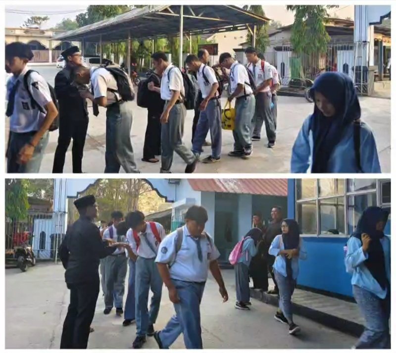 Sapa Pagi Jadi Budaya Positif di SMAN 1 Cilamaya Karawang, Guru Sambut Siswa dengan Senyum dan Salam