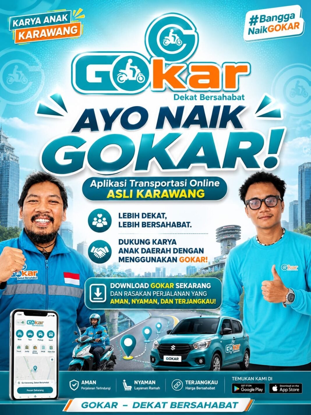 Ayo Naik GOKAR! Dukung Transportasi Online Asli Karawang, Bangun Ekonomi Daerah Bersama Karya Anak Bangsa