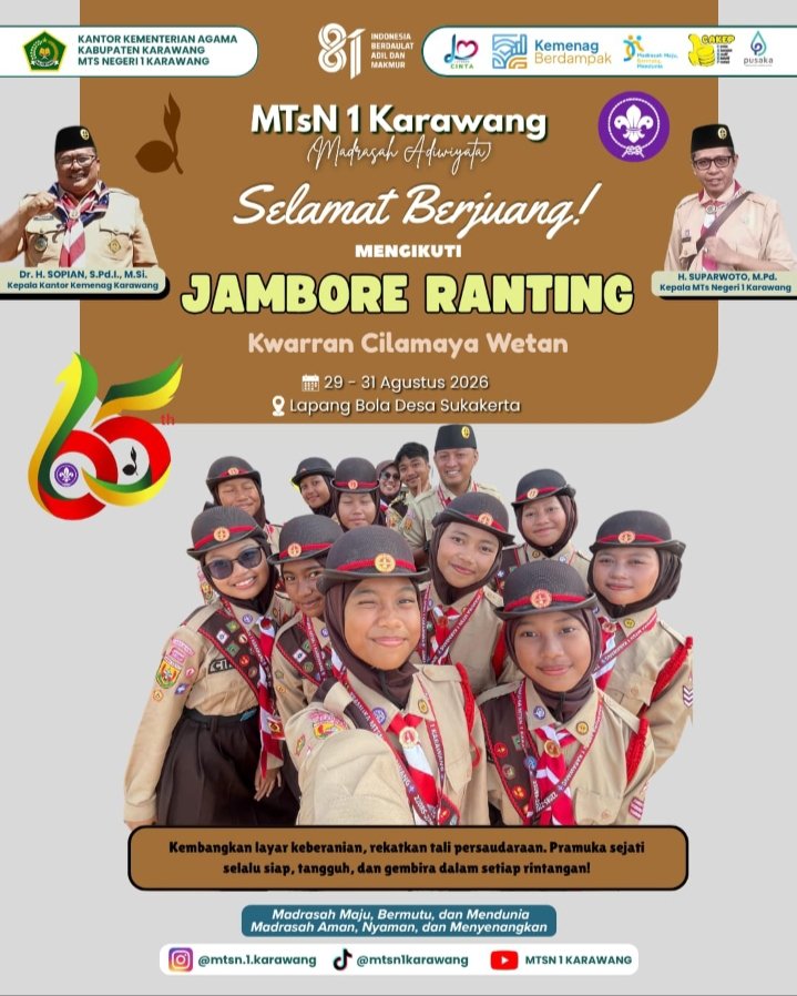 Usai Wakili Karawang di Jambore Nasional, Pramuka MTsN 1 Karawang Kembali Unjuk Prestasi dj Jamran Cilamaya Wetan