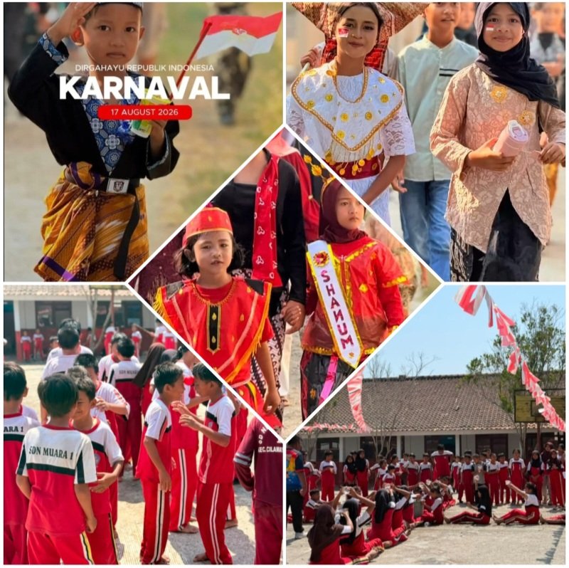 Semarak Kemerdekaan di SDN 1 Muara Cilamaya Wetan, Karnaval hingga Pembagian Hadiah Lomba 17-an