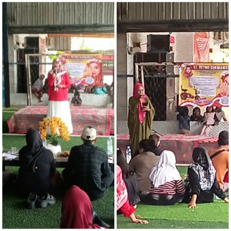 Lomba Karaoke Bakal Calon Kades Mekarasih Hj. Retno Sukmawati Disambut Antusias Warga