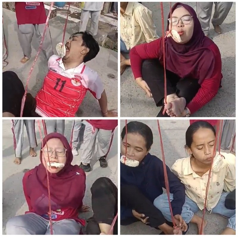 Semarak HUT RI ke-81, Guru dan Orang Tua Siswa SDN Cilamaya IV Adu Seru Lomba Makan Kerupuk