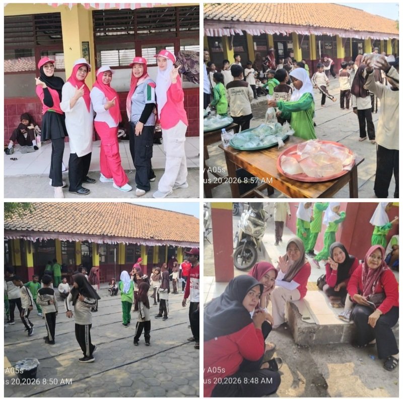 Guru dan Siswa Kompak Semarakkan HUT RI ke-81 di SDN Telukjambe II Karawang