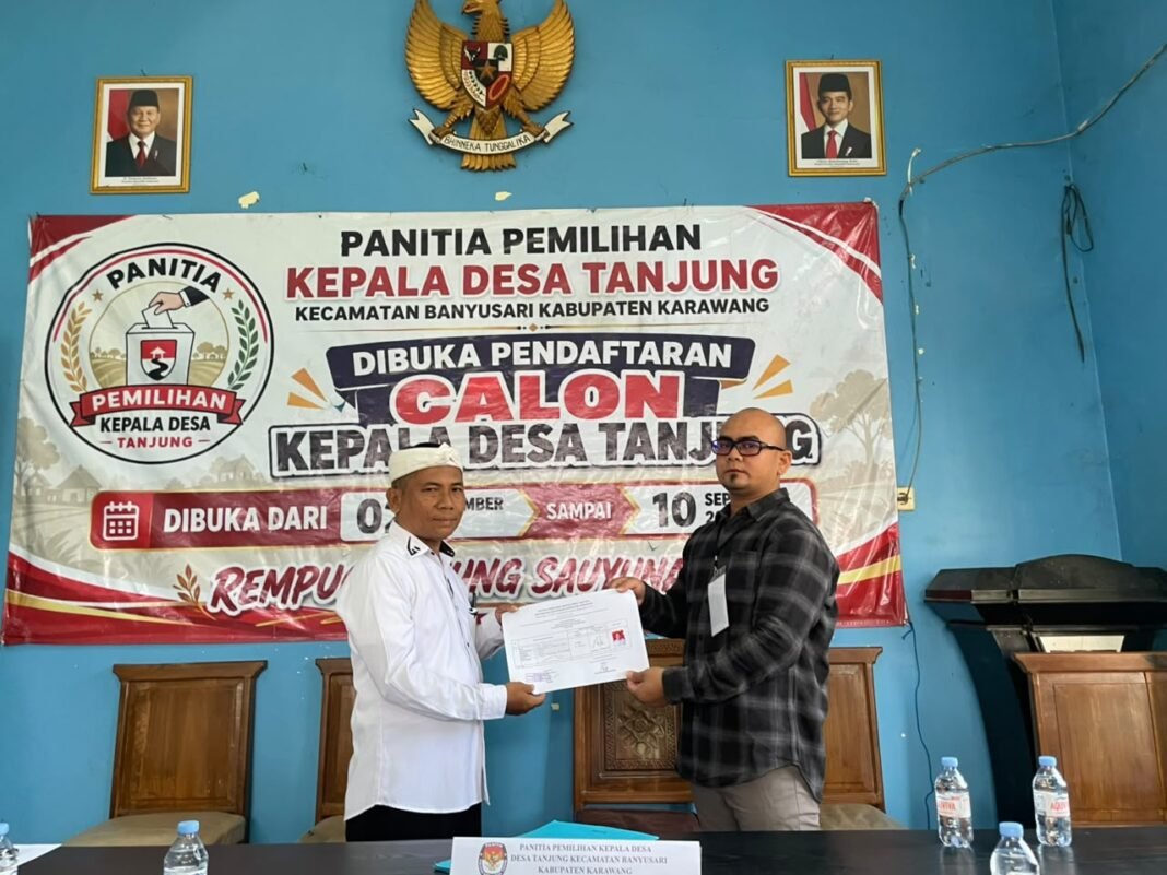 Siap Bertarung Hadapi Lawan, Sekdes Sai Qusyairi Resmi Daftar Calon Kades Tanjung