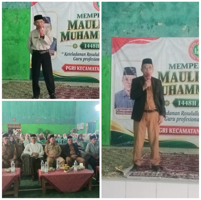 Ketua PGRI dan Korwildik 6 Kompak Hadiri Maulid Nabi Muhammad SAW di Cilamaya Wetan