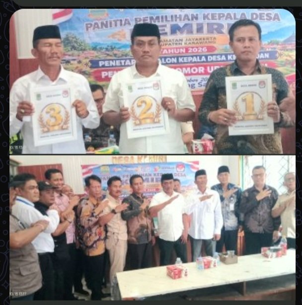 Nomor Urut Sudah Dikantongi, Tiga Calon Kades Kemiri Bersiap Hadapi Pesta Demokrasi